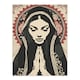 image 3 of Woman in Prayer Peace Islam Muslim Black Framed Wall Art Print A4