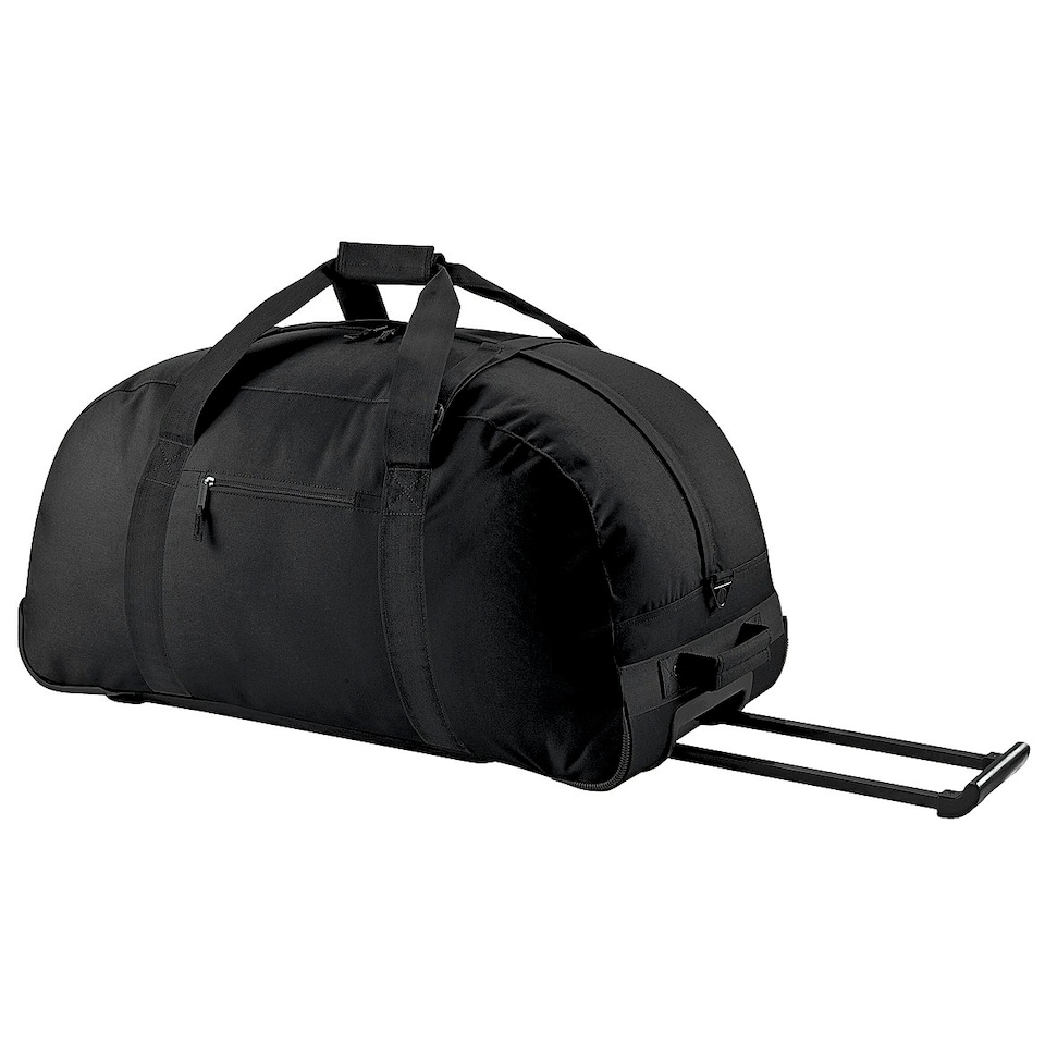 image 1 of BagBase Classic Wheelie Holdall / Duffle Travel Bag - Black - One Size
