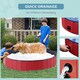 image 5 of PawHut Pet Paddling Pool Cat Dog Indoor/ Outdoor Foldable 160cm Diameter Red