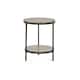 image 3 of Concrete Effect Circular Lamp Table Grey