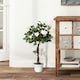 image 3 of Outsunny 90cm Artificial Rose Tree, Fake Decorative Plant, Pink