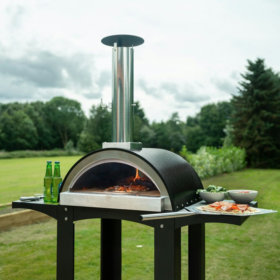 image 1 of Fresh Grills Free Standing Extra Large Pizza Oven with Prep Stations