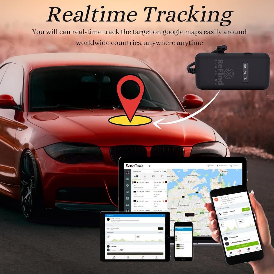 image 1 of ReFind Car GPS Tracker - Free Lifetime Software with No Monthly Fees. Anti-Theft Vehicle Tracker for Cars, Bikes, Motorbikes, Vans, Caravans and Boats (Sim Needs Crediting)
