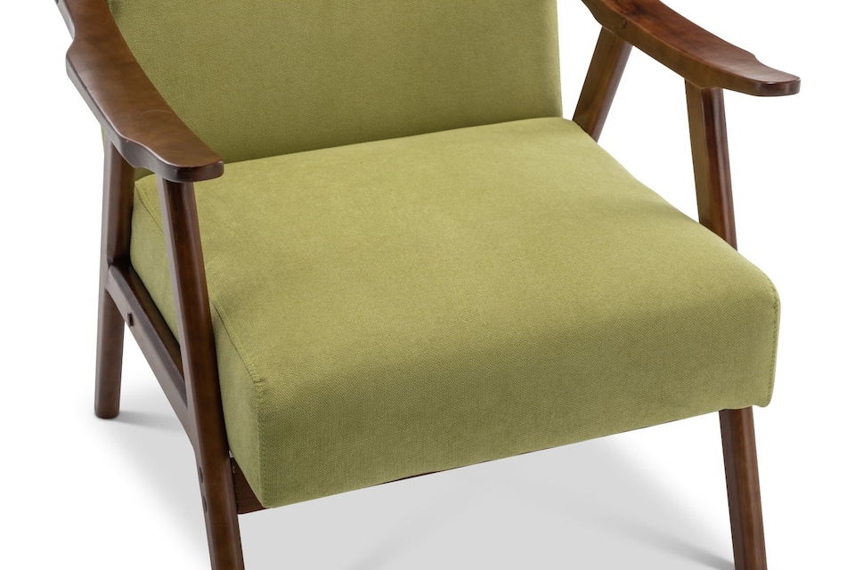 image 1 of Fabric Cotton Lime Green Selma Accent Chair
