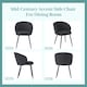 image 10 of SONARA Modern Set of 2 Chunky Weave Fabric Ergonomic Dining Chairs with Arms | Grey