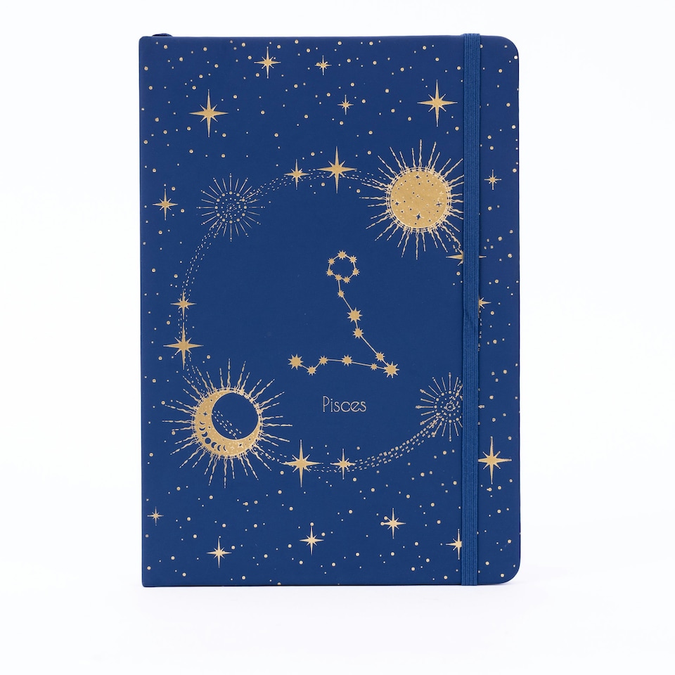 image 1 of A5 Pisces Zodiac Lined Notebook