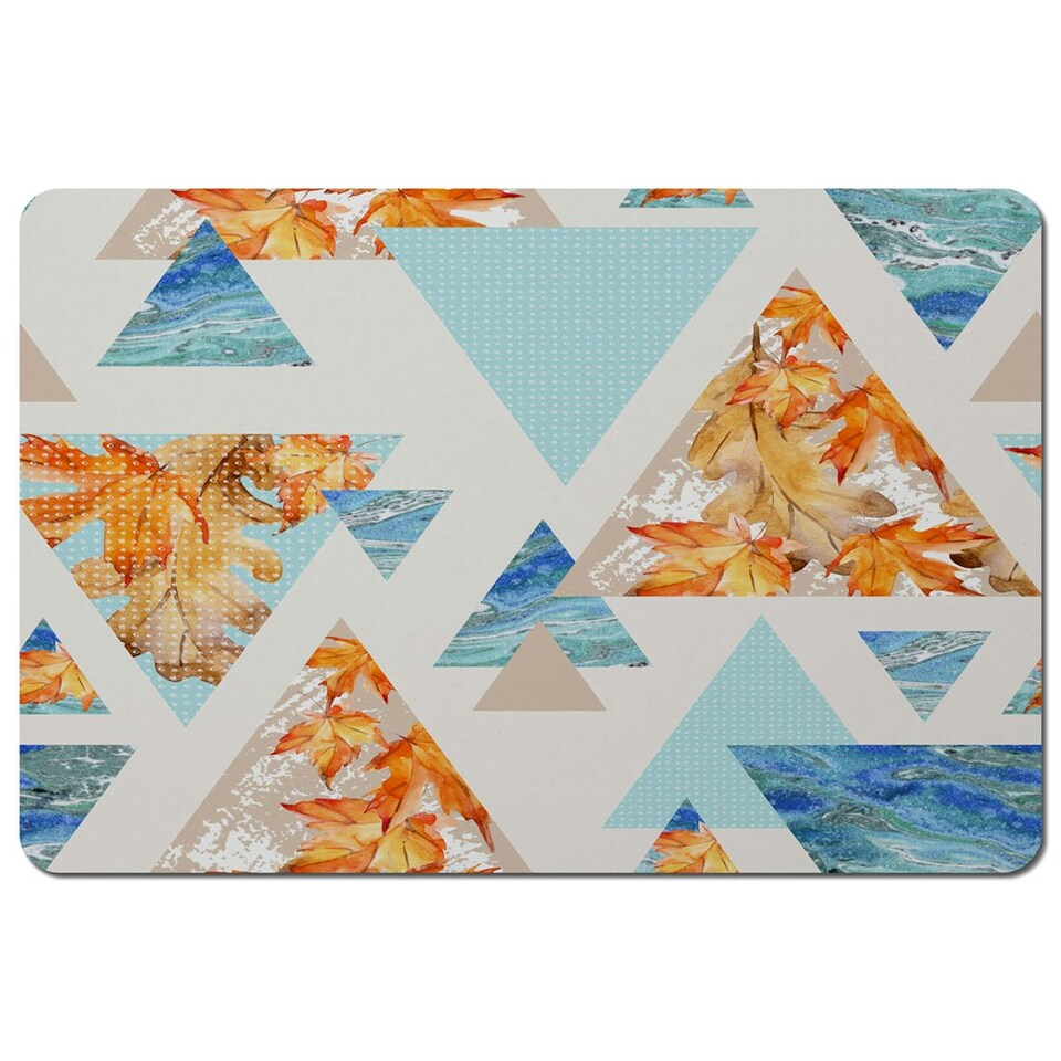 image 1 of Triangles with maple, oak leaves, marble (Placemat)