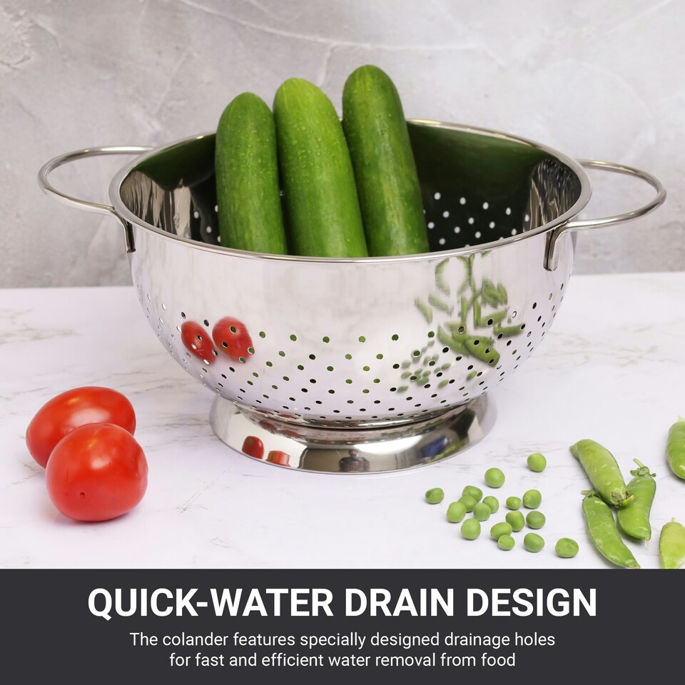 image 1 of Buckingham Hemisphere Colander / Strainer Stainless Steel 4 Litre / 24  cm