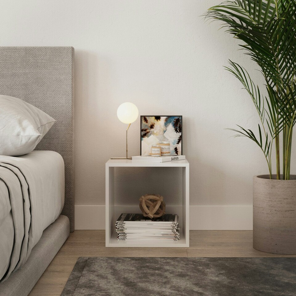 image 1 of Single Cube Shelving Unit Brown | Unit Colour: Beech