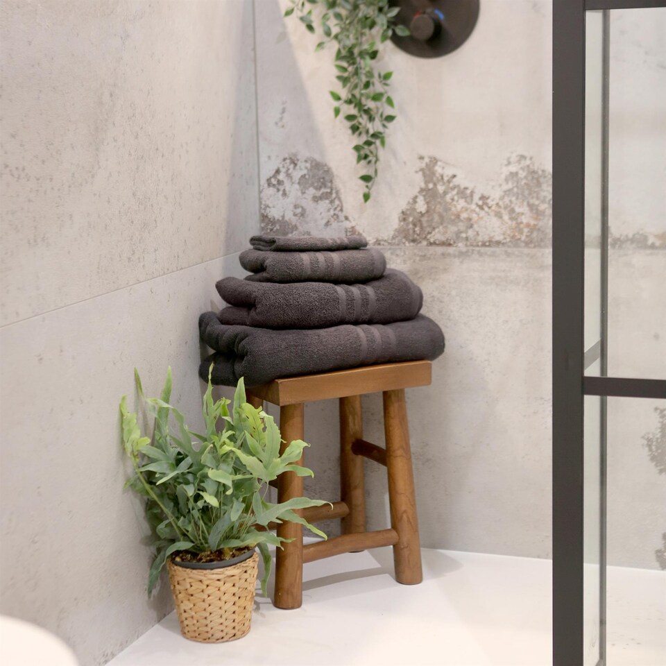 image 1 of Nicola Spring Cotton Bath Sheet - 160cm x 90cm - Charcoal