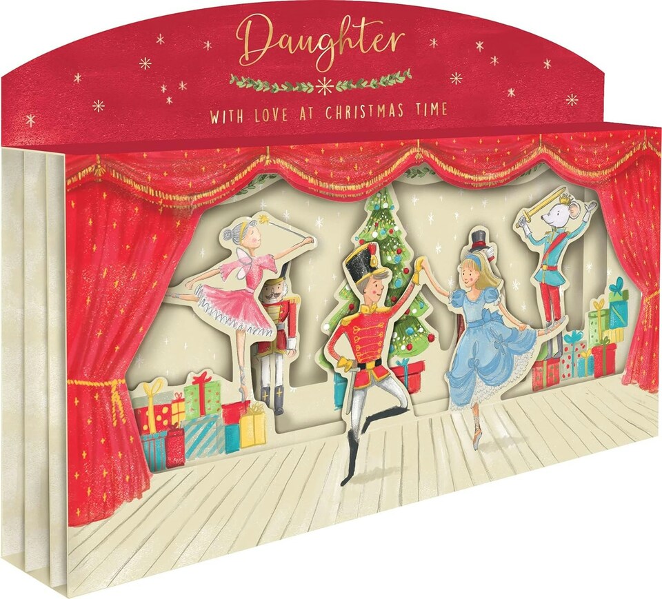 image 1 of Daughter Spectacular 3D Nutcracker Scene Freestanding Christmas Card