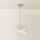 image 4 of ValueLights Hudson Silver Ceiling Pendant Shade Clear