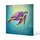 image 1 of geometric blue water ocean (Canvas Print) 114 x 114 x 4cm