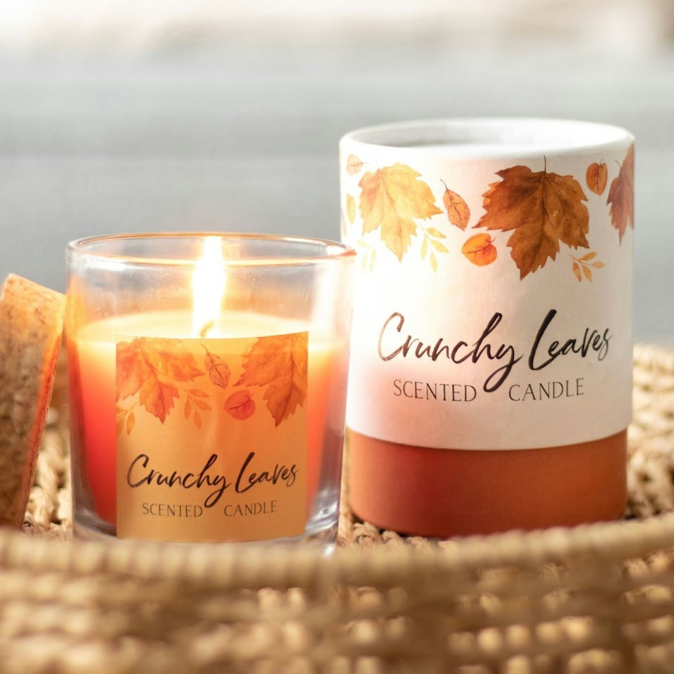 image 1 of Crunchy Leaves Scented Jar Candle
