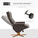 image 3 of HOMCOM Recliner Chair and Footstool PU Leather Wooden Base Brown