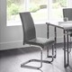 image 4 of Montero Elegant Velvet Cantilever Dining Chairs - Grey - Set of 4