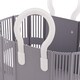image 6 of Living and Home Foldable Plastic Laundry Basket, Grey | Grey