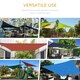 image 5 of Outsunny 5x5m Triangle Sun Shade Sail UV Protection HDPE Canopy w Rings Grey | Grey | 1