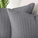 image 8 of Two Pack Waffle Cushion Covers 65 x 65cm - 100% Cotton Silver | Dove Grey