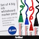 image 3 of Artline Big Nib Whiteboard Pens Chisel Nib Assorted 4 Pack