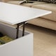 image 3 of Wooden Coffee Table With Lift Up Top and 2 Large Storage Drawers Bruges | White