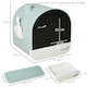 image 10 of PawHut Cat Litter Box Kitten Litter Tray w/ Lid, Scoop, Filter, Flap Door