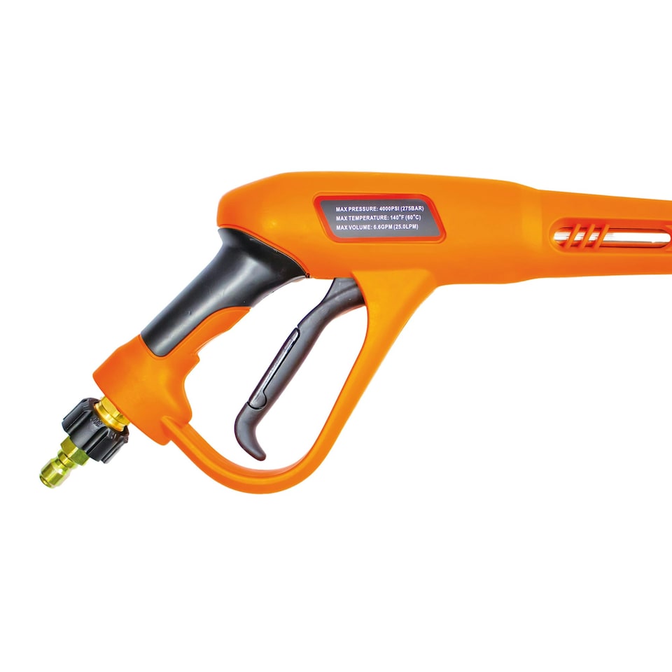 image 1 of Hi-Vis Orange Heavy Duty Industrial High Pressure Trigger Gun & nozzle Kit