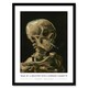 image 1 of Van Gogh Head Of A Skeleton With A Burning Cigarette Framed Art Print 12X16"
