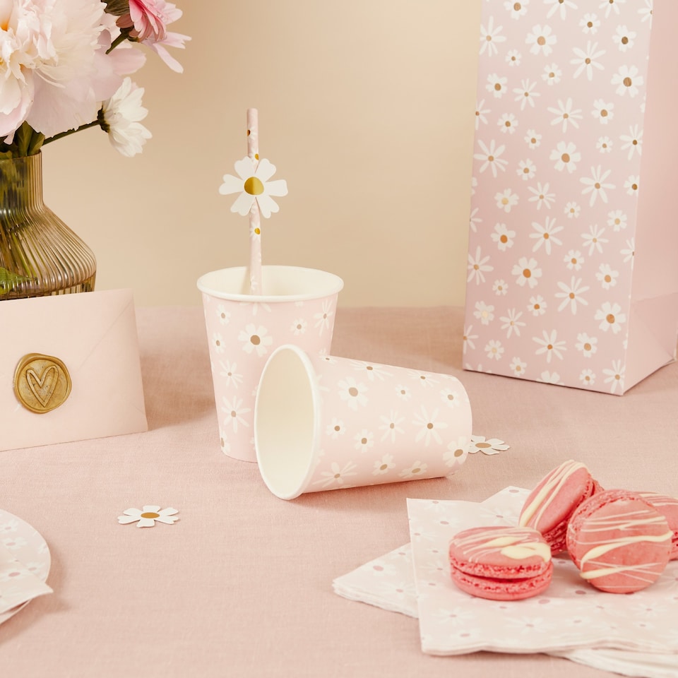 image 1 of Hootyballoo Daisy Paper Cups - Pack of 8