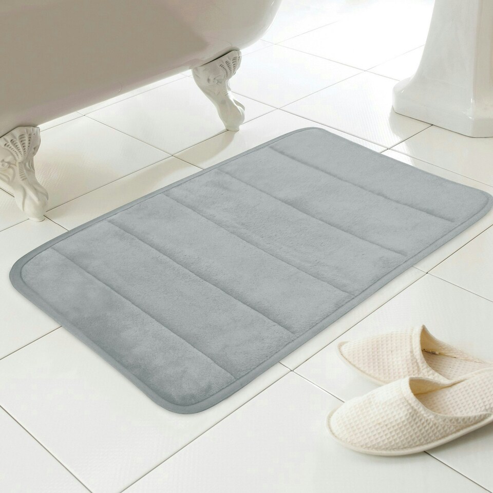 image 1 of Everyday Design Memory Foam Bath Mat Grey 43x61cm