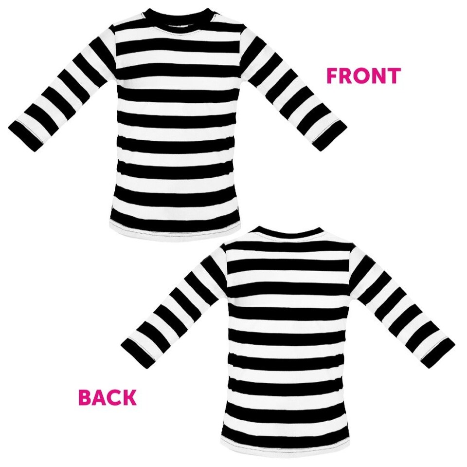 image 1 of Grandma Burglar Costume - Top, Wig & Accessories | Black | XL