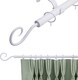 image 1 of 19 mm Extendable Metal Curtain Pole Rods - White (Crook Finials, 70-120 cm)