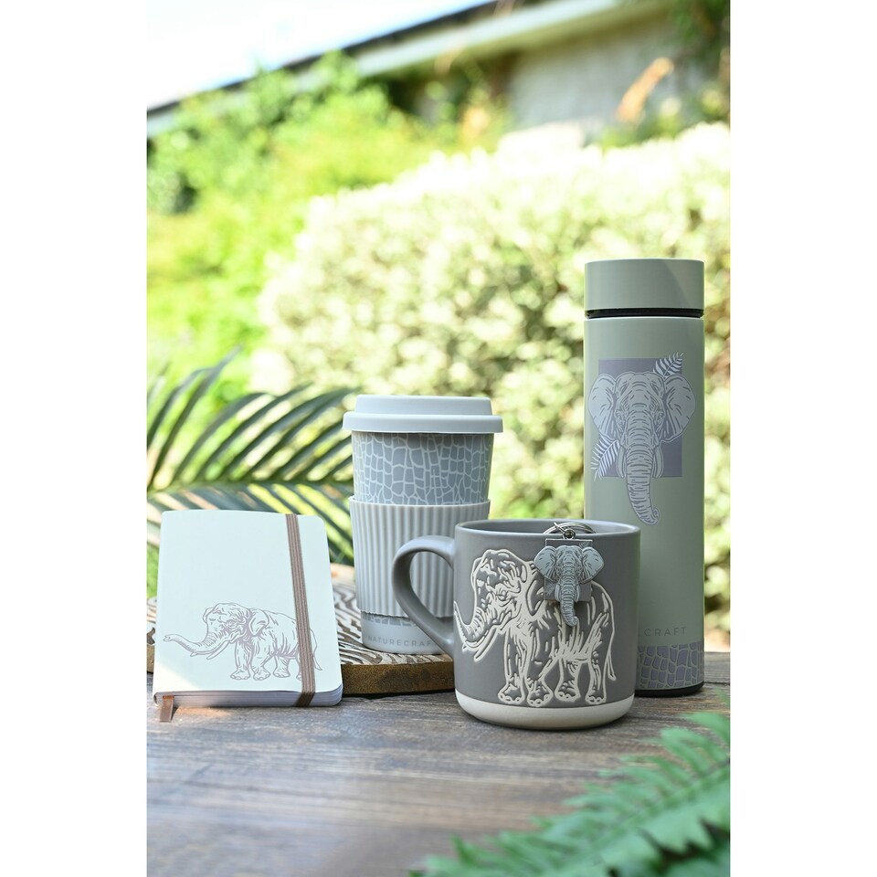 image 1 of Naturecraft Elephant 500ml Reusable Bottle Stone Grey | Stone | 500ml