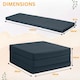 image 2 of Tri Fold Fold Out Z Bed Futon Sofa Chair Mattress