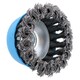 image 4 of Wire Cup Brush Wheel 3" for 4-1/2" 115mm Angle Grinder Twist Knot 24 Pack