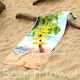 image 2 of GEEZY Microfibre Beach Towel Beach Signs Design Large 70x140cm Travel