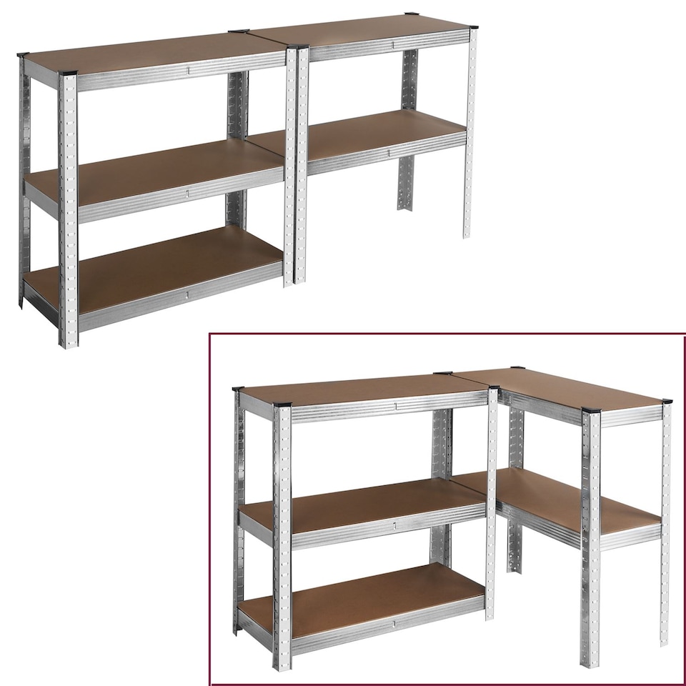 image 1 of House of Home Garage Racking 5 Tier Shelving Unit Boltless Heavy Duty Metal Shelf Shed Storage Silver