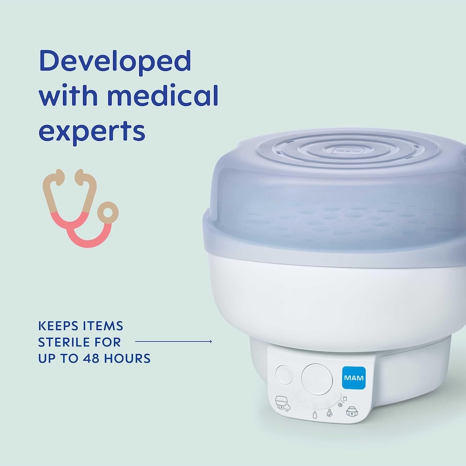 image 1 of MAM 6-in1 Anti-Colic Electric Baby Bottle Steriliser & Express Bottle Warmer Set