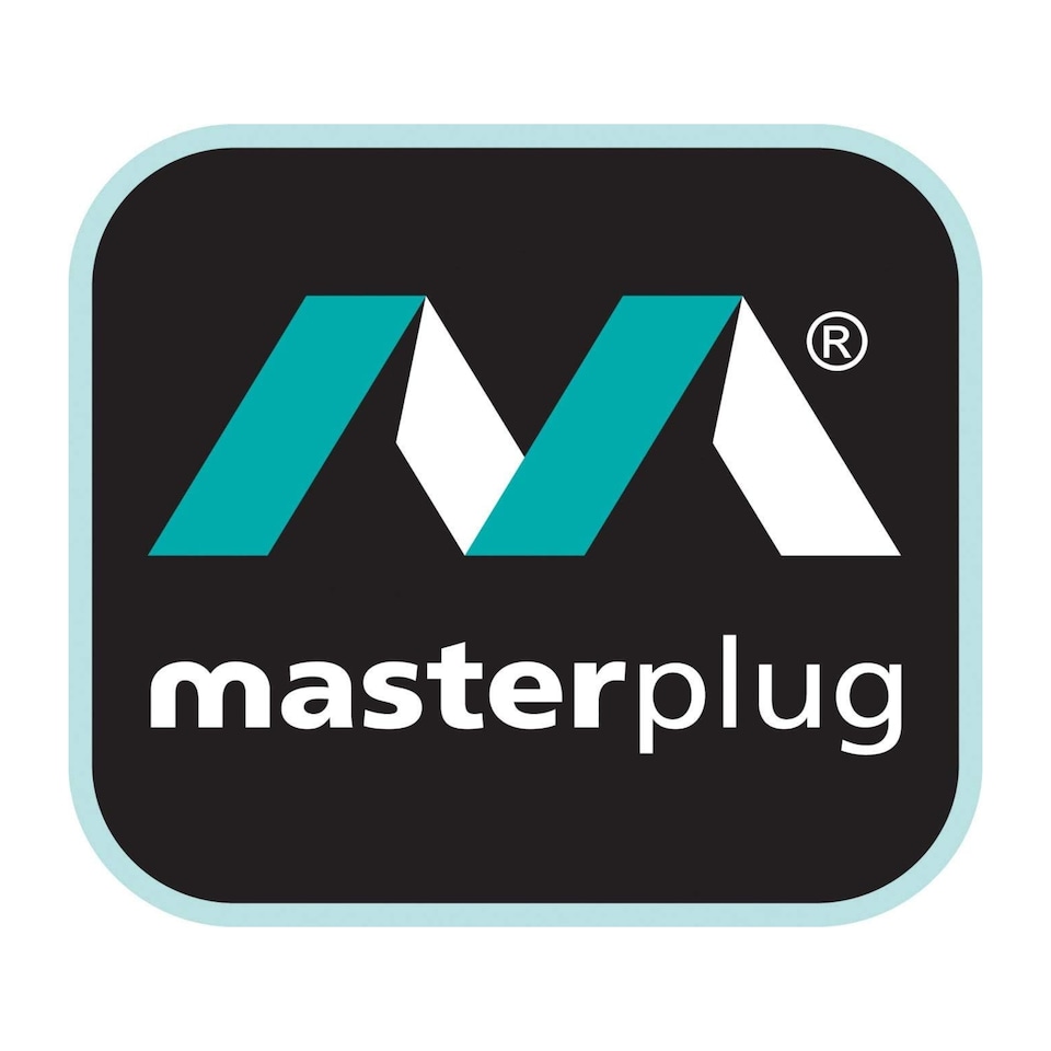 image 1 of Masterplug Rewireable Plug Heavy Duty 3 Pin Mains Plug with 13A Fuse Sleeved Pins Cable Connector IP20 Pack of 2