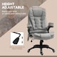 image 5 of Vinsetto Office Chair, Ergonomic Desk Chair with 6-Point Massage and Back Heated, Microfiber Cloth Computer Gaming Chair with Arms, Lumbar Support, Gray