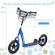 image 7 of HOMCOM Push Scooter, Teen Kids Scooter with 12" EVA Tyres, Blue