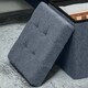 image 8 of HOMCOM Foldable Sherpa Fleece Storage Ottoman, 38 x 38 x 38 cm, Blue | Blue | 1