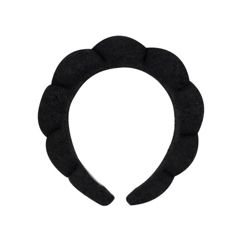 image 1 of Brushworks Black Cloud Terry Cloth Headband | Black