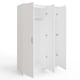 image 3 of Bailey 3 Door Wardrobe | White | White