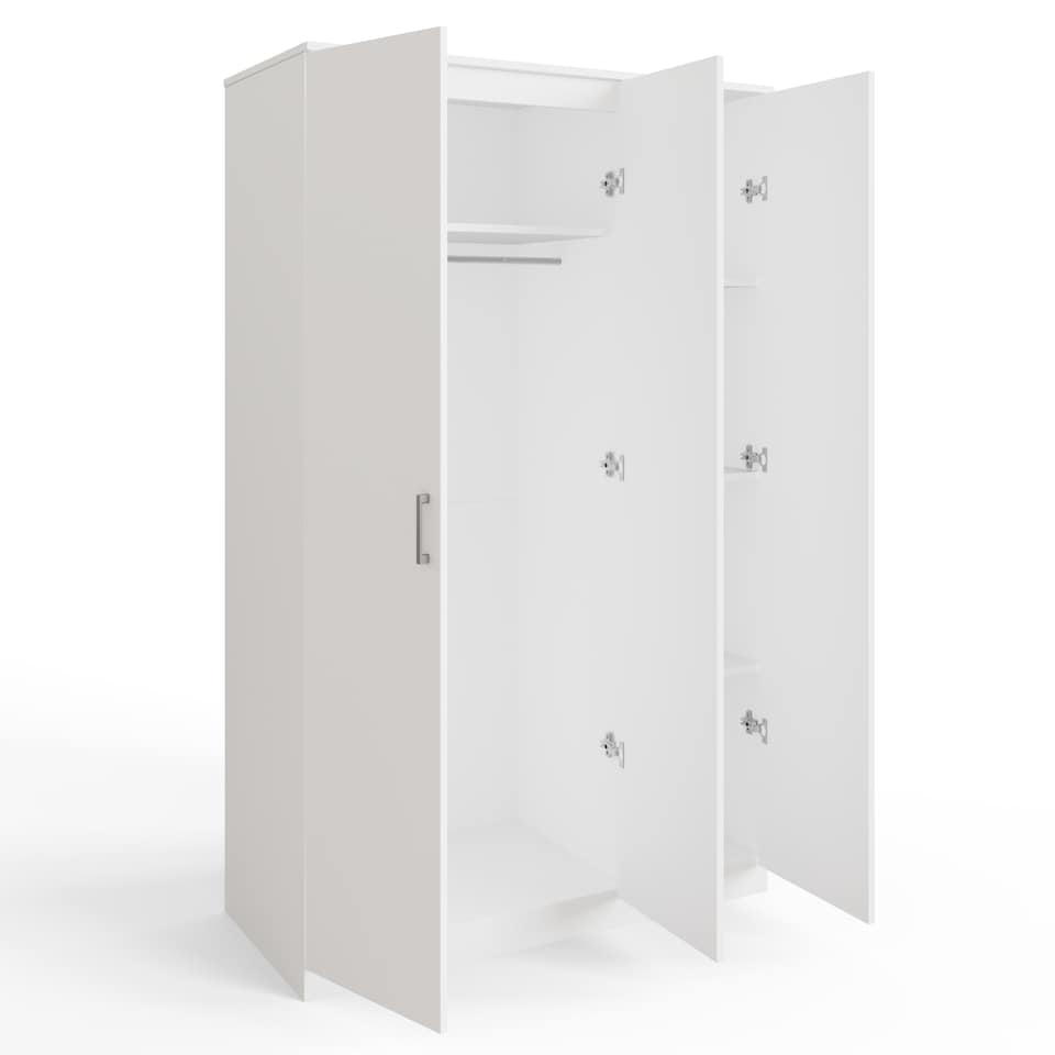 image 1 of Bailey 3 Door Wardrobe | White | White