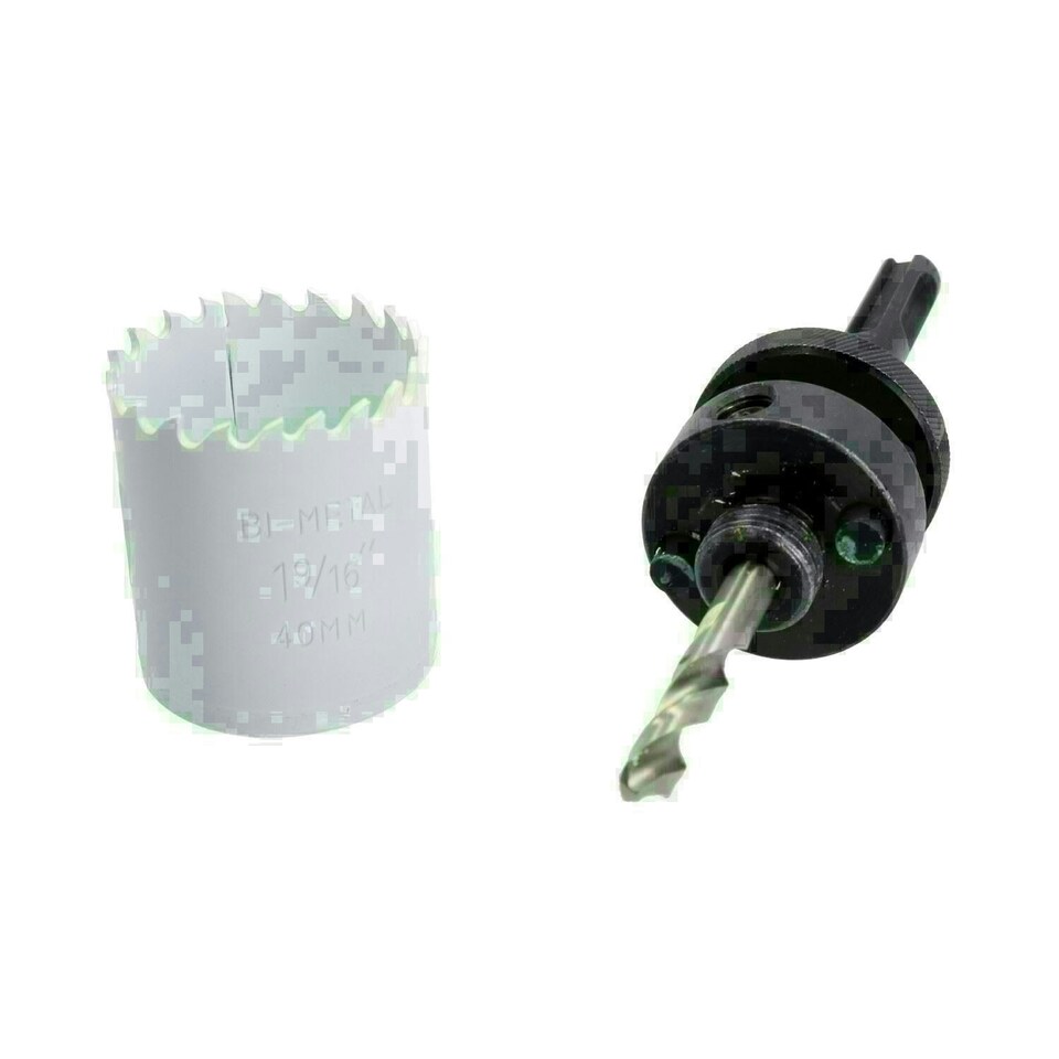 image 1 of 40mm HSS Hole Saw Holesaw Bi-Metal Cutter with SDS Plus Arbor Adaptor