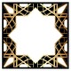 image 2 of Art deco star border (Picture Frame) White | L