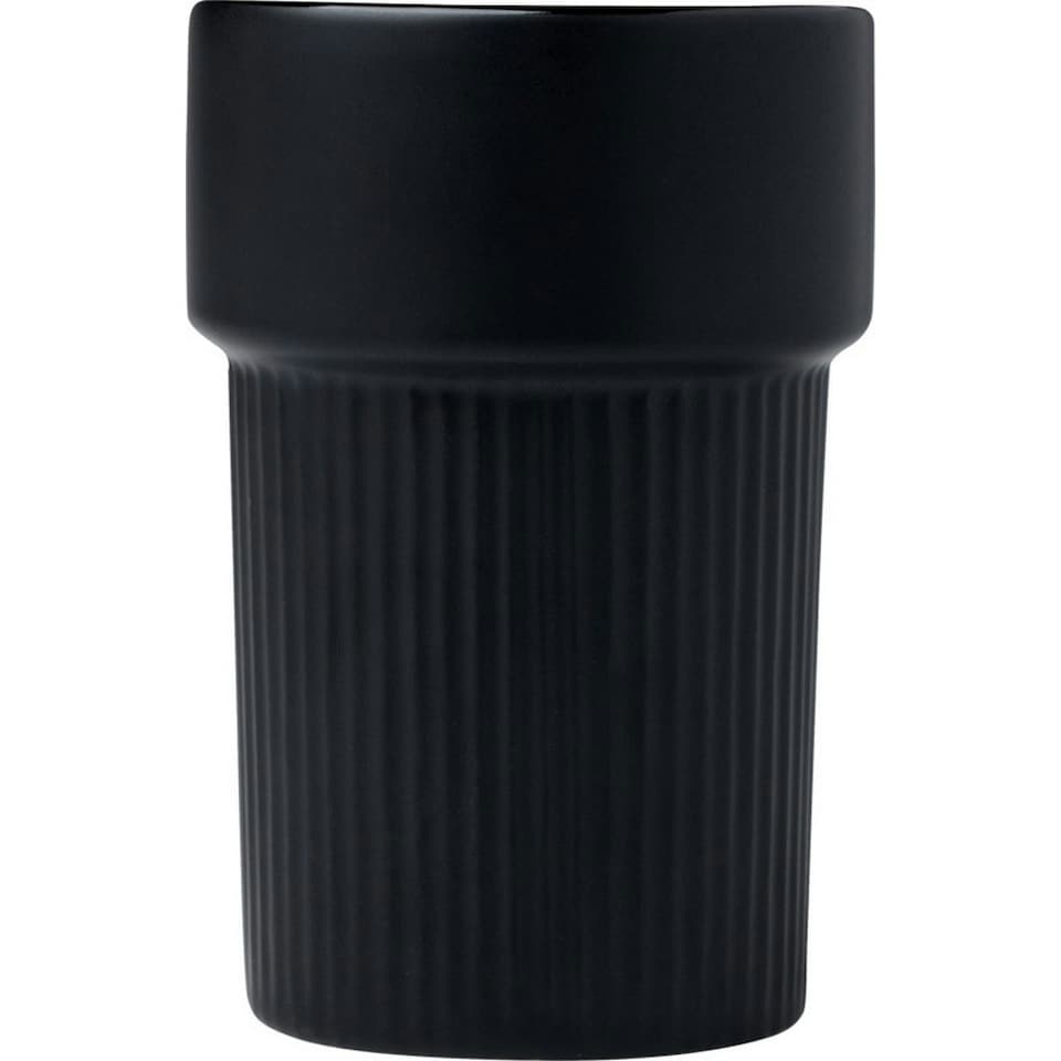 image 1 of Fika Bamboo Sleeve 340ml Tumbler - Solid Black - One Size