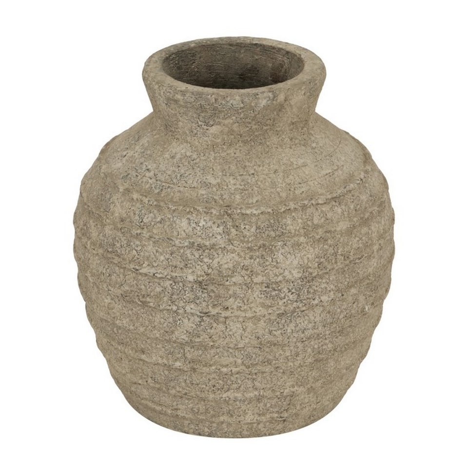 image 1 of Large Tuscan Vase - Ceramic - L30 x W30 x H33 cm - Grey | Grey