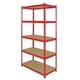 image 4 of 3 x Z-Rax Metal Racking Unit Red 90cm & Free Mallet Red